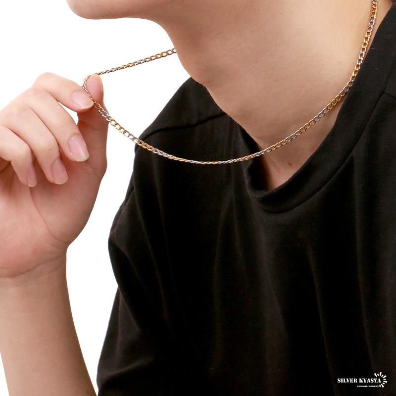チェーンネックレス 喜平チェーン 幅3.5mm ステンレス silver シルバー