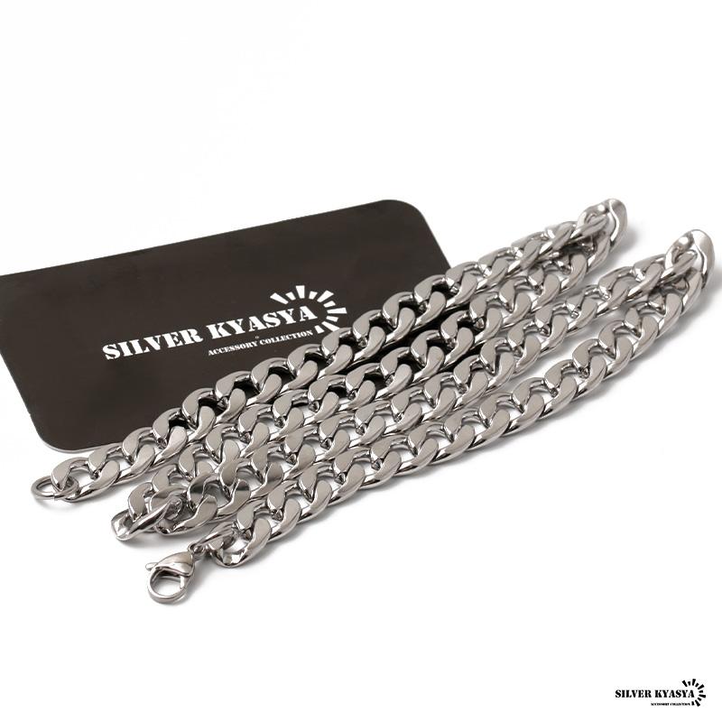 チェーンネックレス 喜平チェーン 幅10mm ステンレス silver シルバー