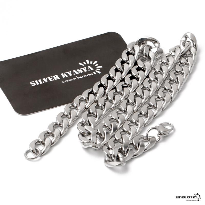 チェーンネックレス 喜平チェーン 幅12mm ステンレス silver シルバー