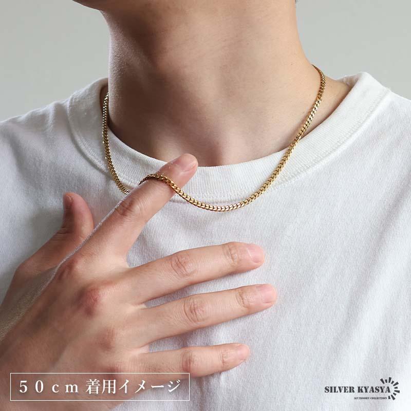ステンレス 喜平ネックレス チェーンネックレス 幅3.6mm 長さ3サイズ