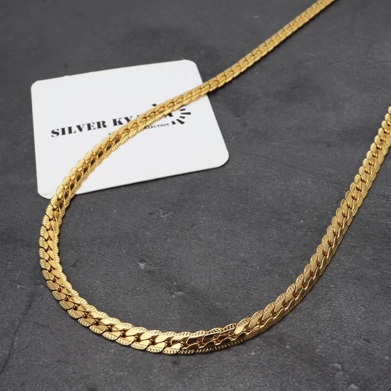 キラキラ マイアミキューバンチェーン K18 GP gold ゴールド 5.5mm