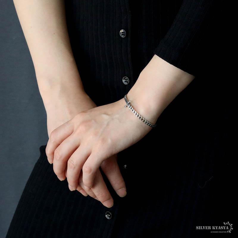 シルバー925 バングル レディース シルバー レディースバングル クロス