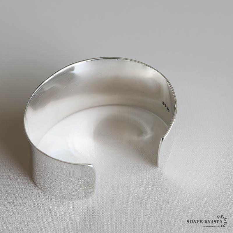 複数買いで最大300円OFFクーポン／ワイドバングル シルバー925