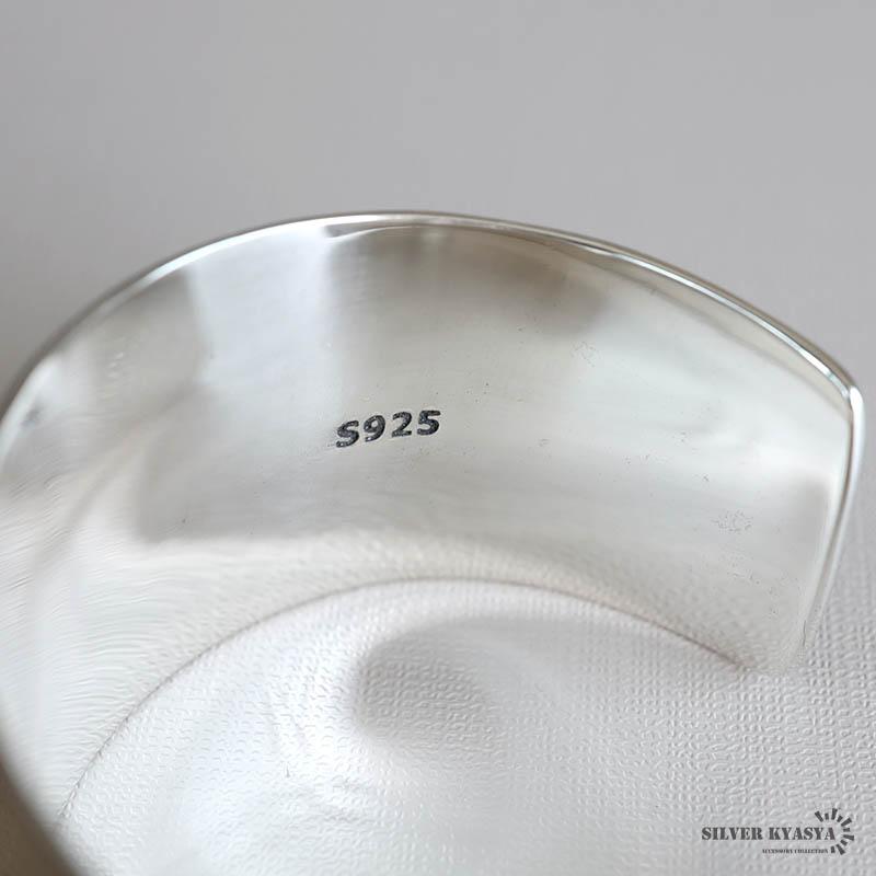 複数買いで最大300円OFFクーポン／ワイドバングル シルバー925