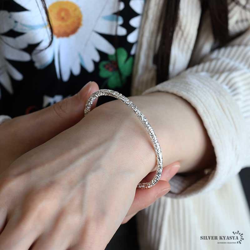 Ken Silver925 バングル ブレスレット アラベスク 純銀 Ken Silver925 バングル ブレスレット アラベスク 純銀 シルバー