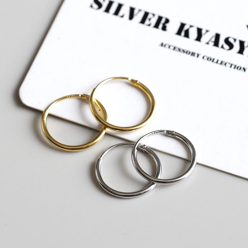 2個で10％OFF 3個で20％OFFクーポン／シルバー925 フープピアス 2点