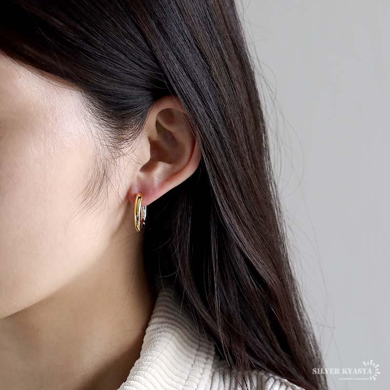 2個で10％OFF 3個で20％OFFクーポン／ツートンカラー フープピアス