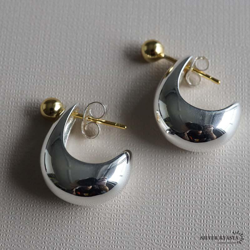 2個で10％OFF 3個で20％OFFクーポン／雫ピアス シルバー925 フープ