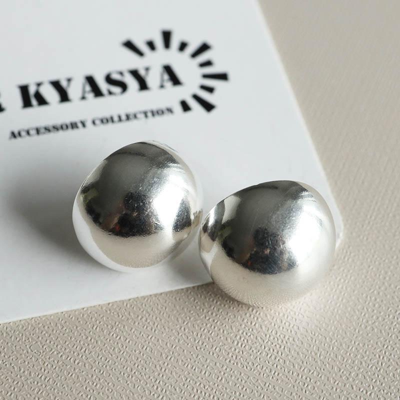 ボールピアス シルバー925 スタッドピアス 両耳用 2点セット 玉 球体