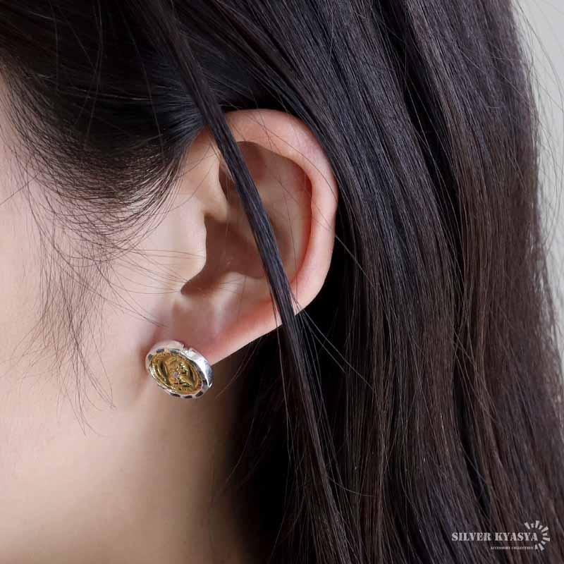 K18YG ピアス コイン エリザベス女王 中古品 - メルカリ K18 YG