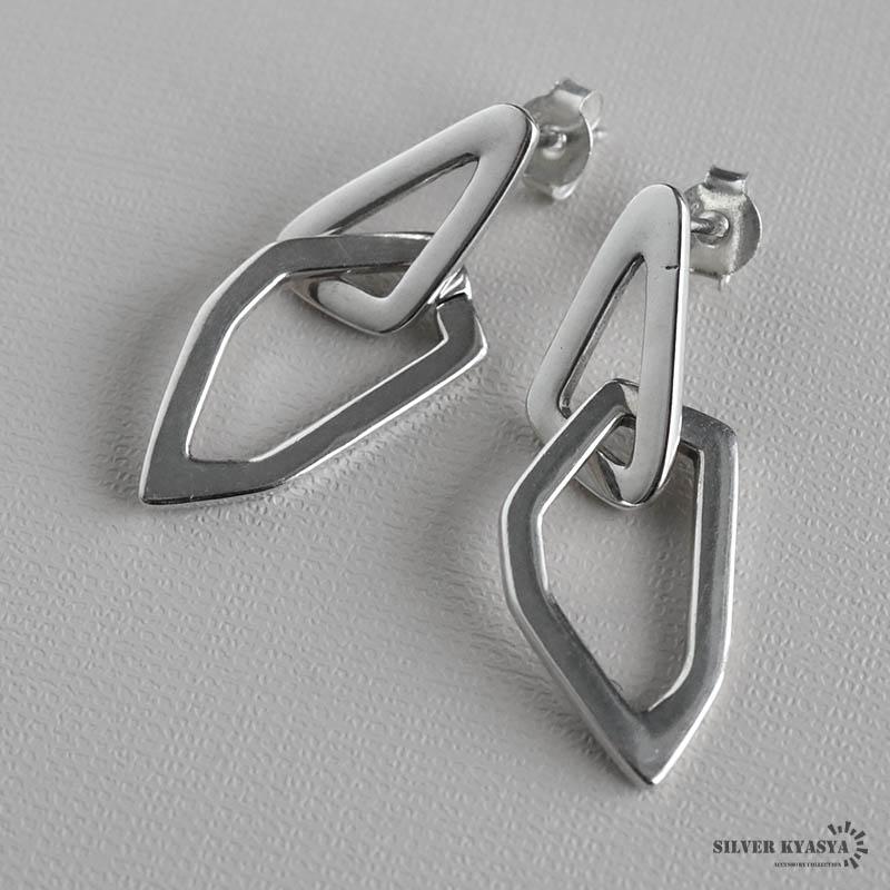 2個で10％OFF 3個で20％OFFクーポン／不規則チェーンピアス ドロップ