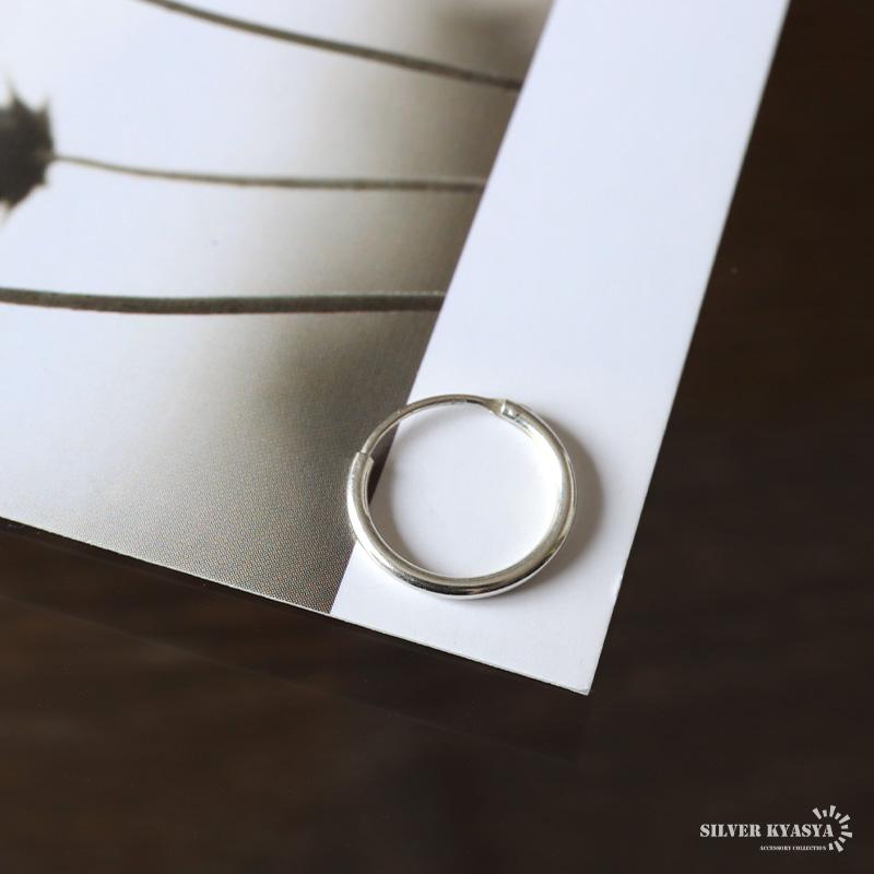 シルバー925 フープピアス シンプルピアス 極細ピアス シルバーピアス