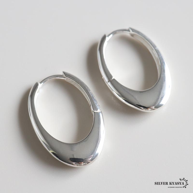 2個で10％OFF 3個で20％OFFクーポン／シルバー925 オーバル フープ