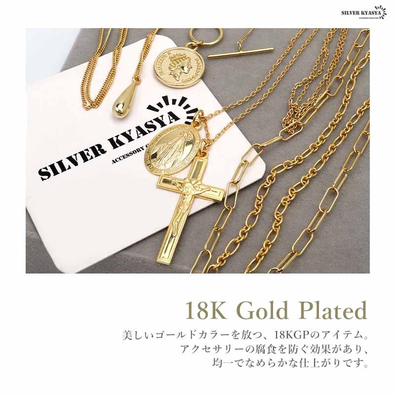 シルバー925 ネックレス 18KGP ドロップ ティアドロップ しずく 雫