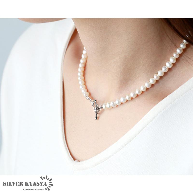 複数買いで最大30％OFFクーポン／シルバー925 パールネックレス