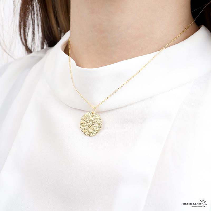 12星座 コイン レディースネックレス シルバー925 S925 18KG 12星座 コイン レディースネックレス シルバー925 S925 18KG