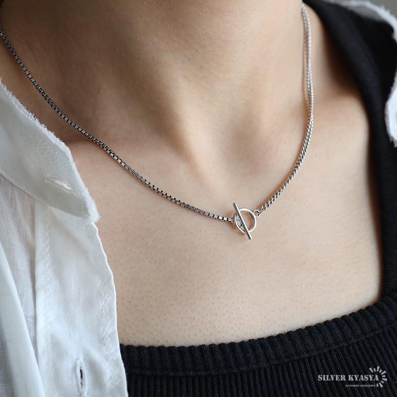 シルバー925 マンテルネックレス 2連チェーンネックレス シルバー925 マンテルネックレス 2連チェーンネックレス