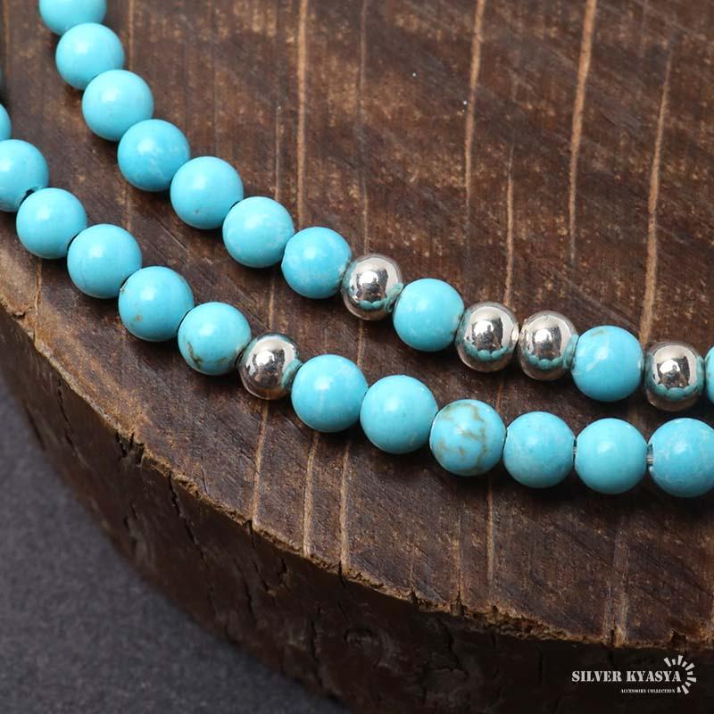 ラッキージョン ターコイズ ビーズネックレス LUCKY JOHN】 ラッキージョン ターコイズ ビーズネックレス