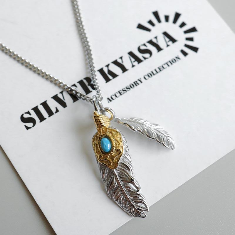 シルバー925 フェザーネックレス ペンダントネックレス インディアン