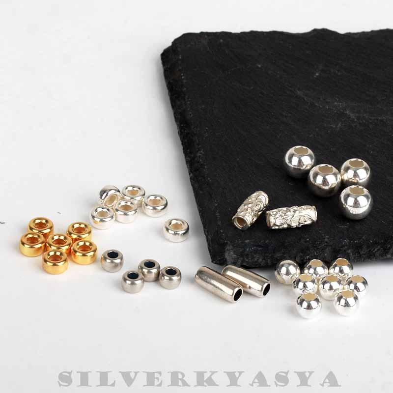 複数買いで最大300円OFFクーポン／【8個】6mm シルバー925素材 ビーズ