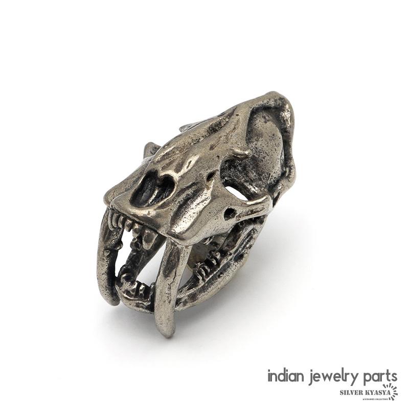 サーベルタイガー スカル コンチョ ネジ式 トラ 恐竜 ドクロ 財布