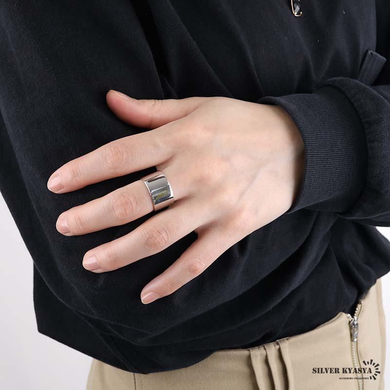 0のつく日リングの日！10％OFFクーポン／シルバー925 平打リング 幅9mm