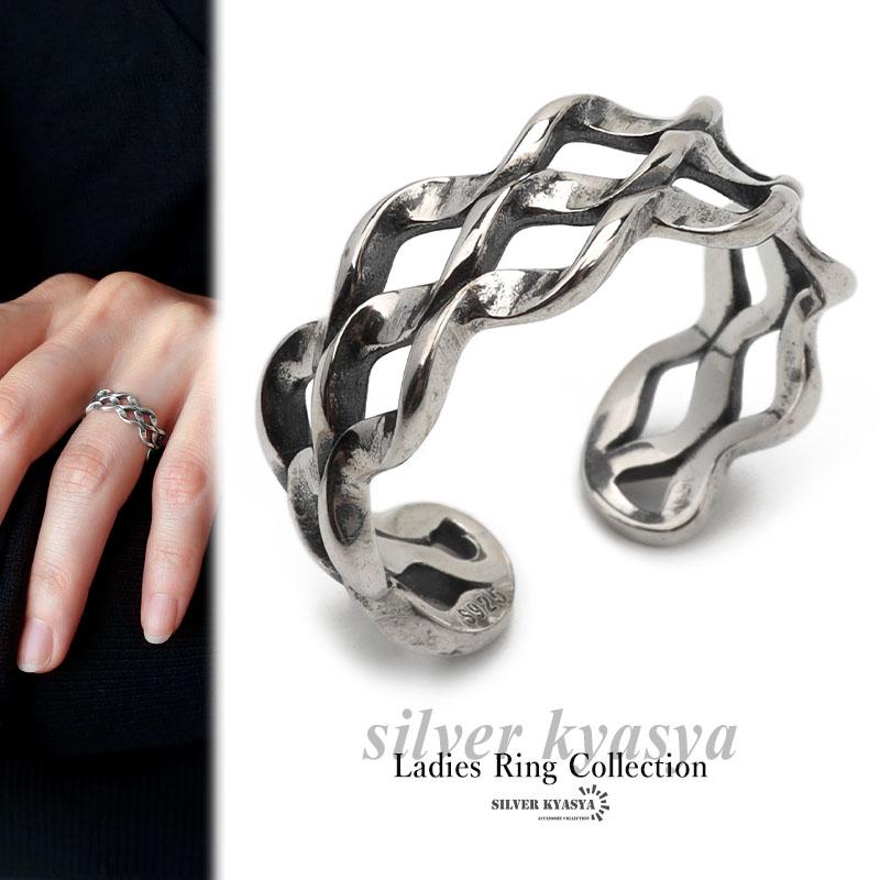 ナチュラ シルバー925 silver ring リング 指輪 ツイストウェーブ シンプル 通販