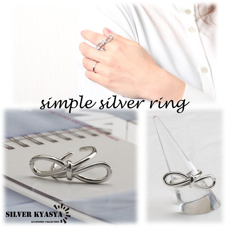 シルバー925 リボンリング 金属アレルギー対応 シルバーリング silver