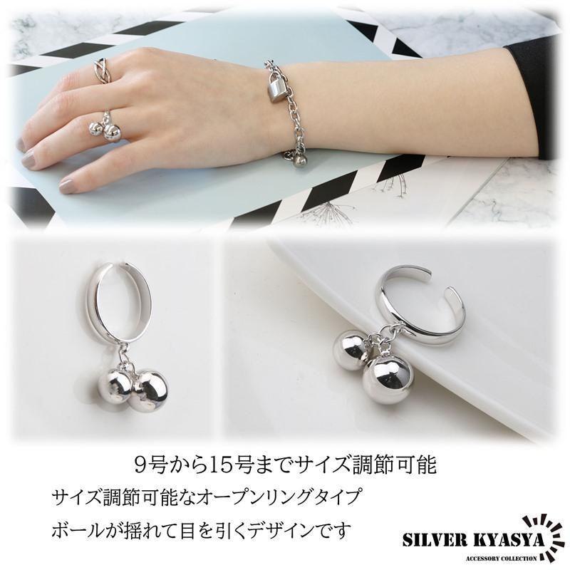 シルバー 925 リング シルバーリング ダブルボールリング925ring シルバー 925 リング シルバーリング ダブルボールリング925ring
