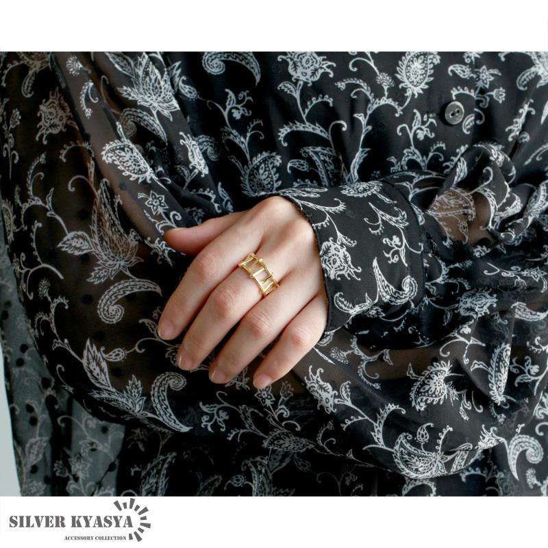 複数買いで最大30％OFFクーポン／シルバー925 デザインリング 指輪 18K
