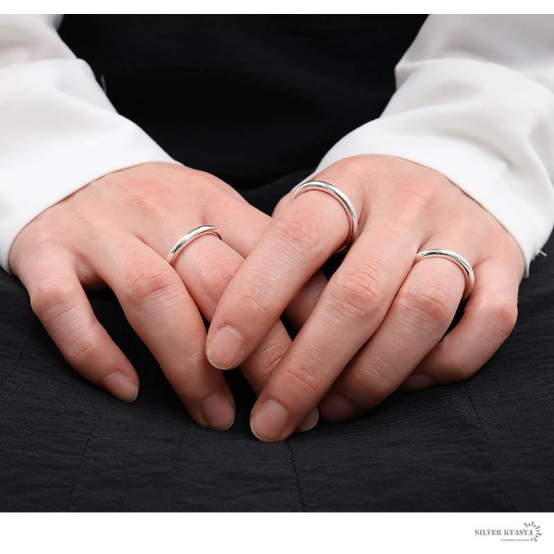 2個で10％OFF 3個で20％OFFクーポン／シルバー925 幅3mm 細身リング
