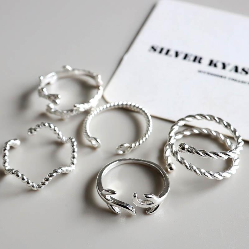 クーポンで10％OFF 選べる可愛いシルバーリング 5タイプ シルバー925