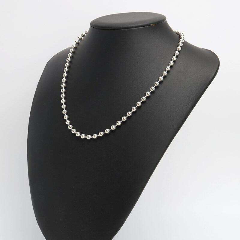 テリー silver925 極太5mm 50cm ボールチェーンネックレス 複数買いで最大300円OFFクーポン／シルバー925 ボールチェーン