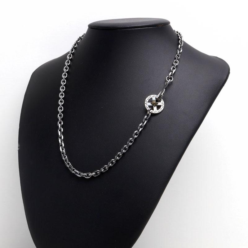 シルバー925 フェザーネックレスチェーン 幅5mm 50cm フック