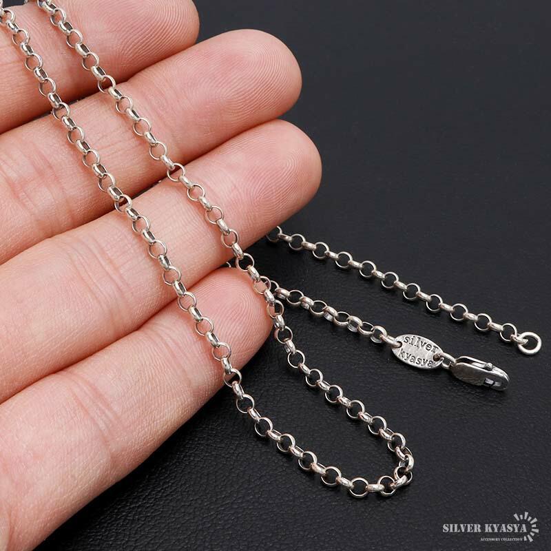 シルバー925 ロールチェーン 幅3mm ネックレスチェーン シルバー