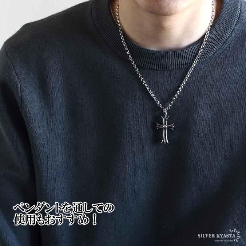 シルバー925 ロールチェーン ネックレス 幅4mm 45cm ネックレス