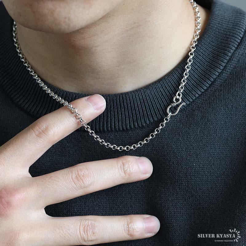 ●【SILVER925】 ロロ(ロール)チェーン ネックレス3.8mm 45cm 最大30％OFFクーポン登場中！／シルバー925 ロールチェーン ネックレス