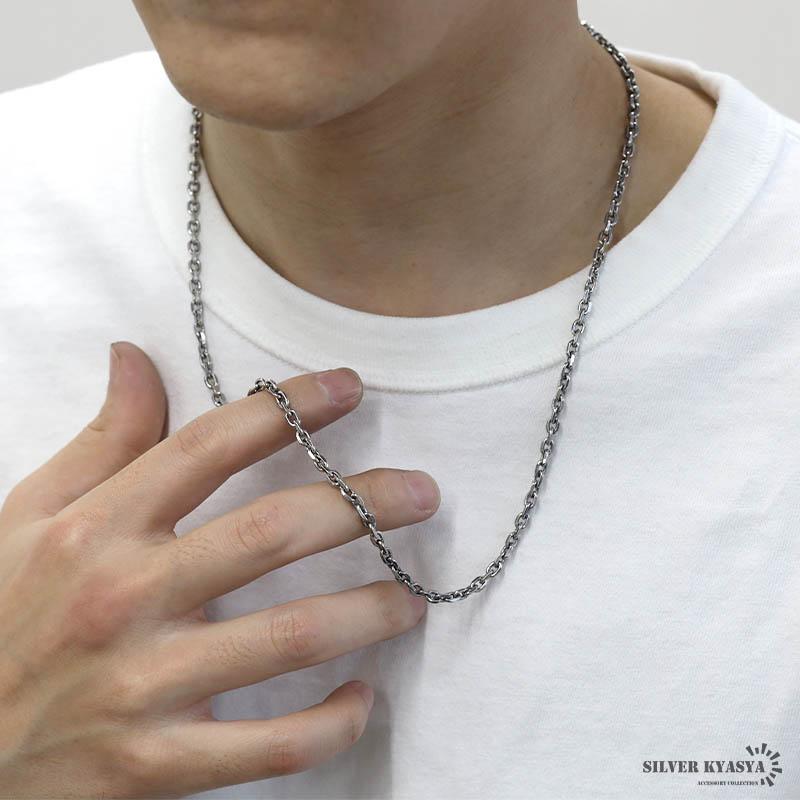 ☆美品☆ シルバー925 ネックレス　チェーンのみ　60センチ　幅4ミリ　燻し 楽天市場】シルバー925 ロープチェーン ネックレス 幅4mm 60cm
