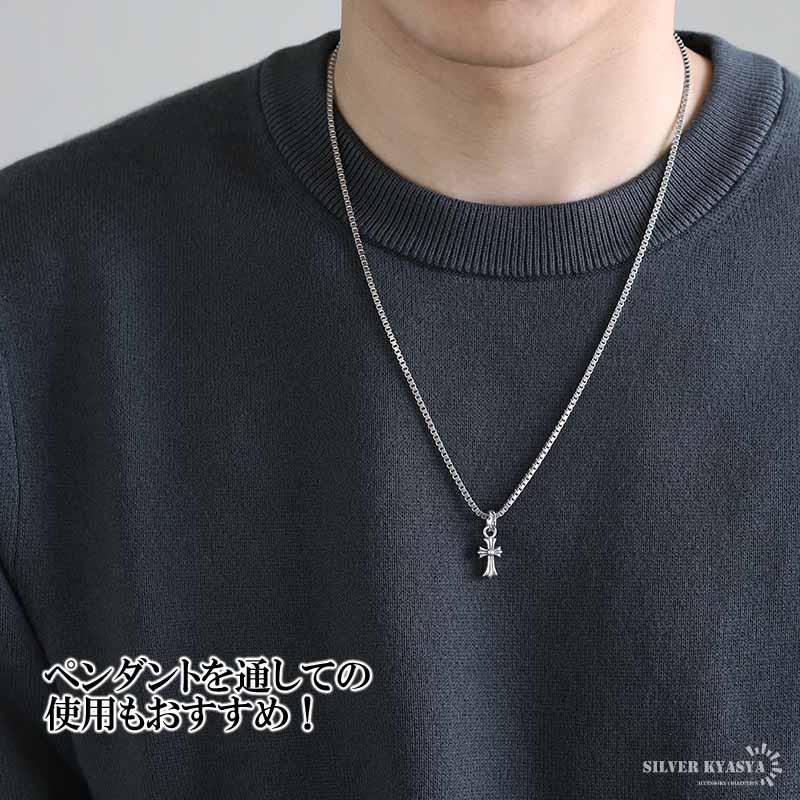 ＼2個で10％OFF 3個で20％OFFクーポン／シルバー925 ベネチアンチェーン ネックレス 40cm 細身 ボックスチェーン メンズ 男性 金属アレルギー対応 爆買の画像