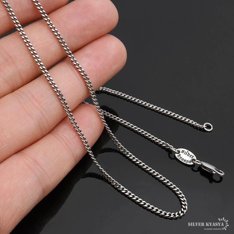 シルバー925 喜平チェーン 幅2mm ネックレスチェーン 細身 シルバー