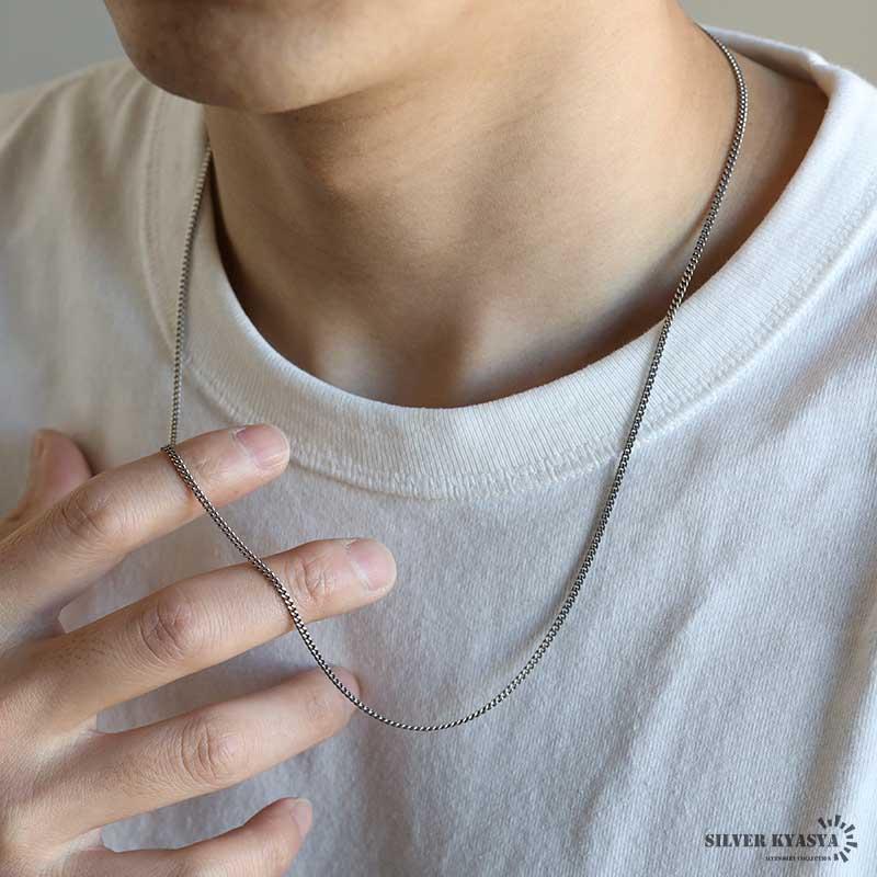 シルバー925 喜平チェーン ネックレス 幅2mm 60cm ネックレスチェーン