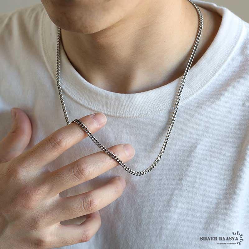 シルバー　ネックレス　925 52g スカル　喜平　チェーン　SILVER シルバー925 喜平チェーン ネックレス 幅6mm 40cm 喜平