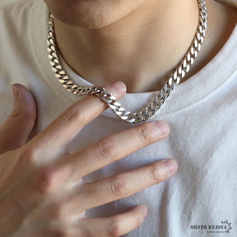期間限定25％OFFクーポン／シルバー925 喜平チェーン ネックレス 幅8mm