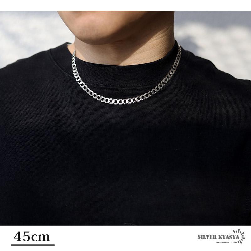 45cm 六字真言 ネックレス メンズ シルバー925 喜平チェーン チェーンネックレス 銀 金剛杵 刻印 金属アレルギー 爆買_4