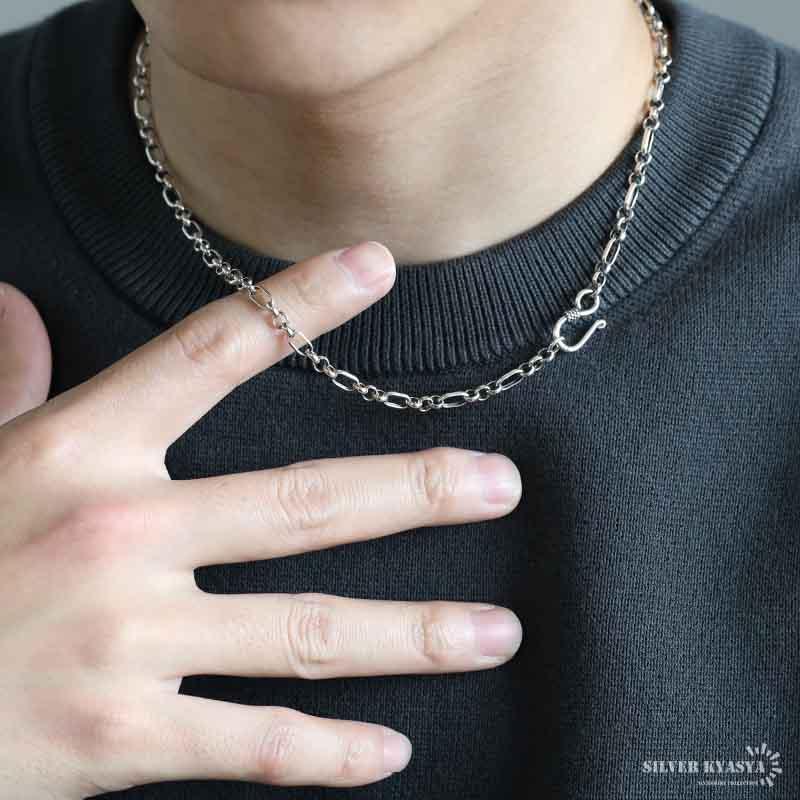 複数買いで最大300円OFFクーポン／シルバー925 ロールチェーン