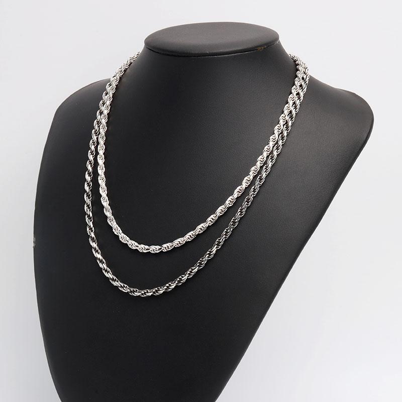 店内まるっと10%OFF祭／シルバー925 ロープチェーン ネックレス 幅3mm