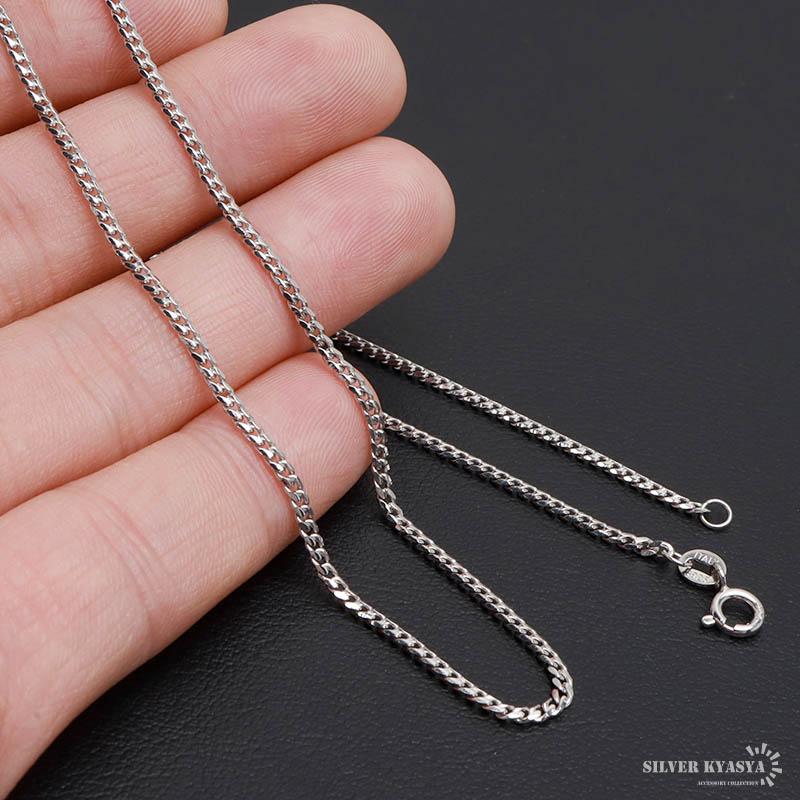 シルバー925 喜平チェーン ネックレス 幅2mm 45cm 細身 ネックレス
