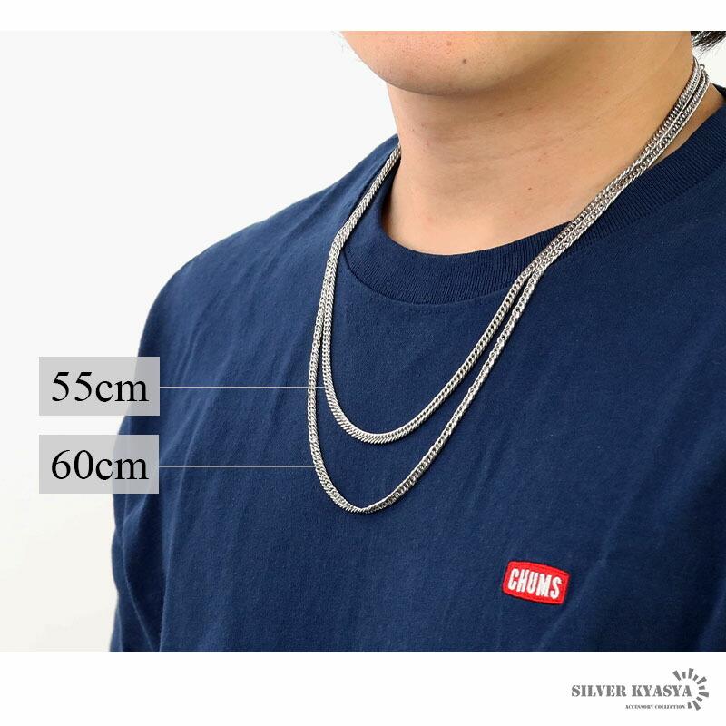 複数買いで最大30％OFFクーポン／シルバー925 ダブル喜平チェーン