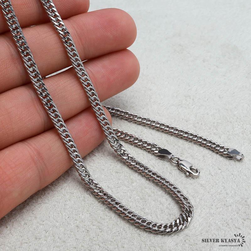 シルバー925 ダブル喜平チェーン ネックレス 幅4mm 55cm 喜平 シルバー925 ダブル喜平チェーン ネックレス 幅4mm 55cm 喜平