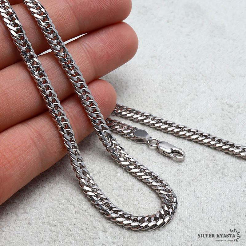 シルバー925 ダブル喜平チェーン ネックレス 幅5mm 55cm 喜平 シルバー925 ダブル喜平チェーン ネックレス 幅5mm 55cm 喜平
